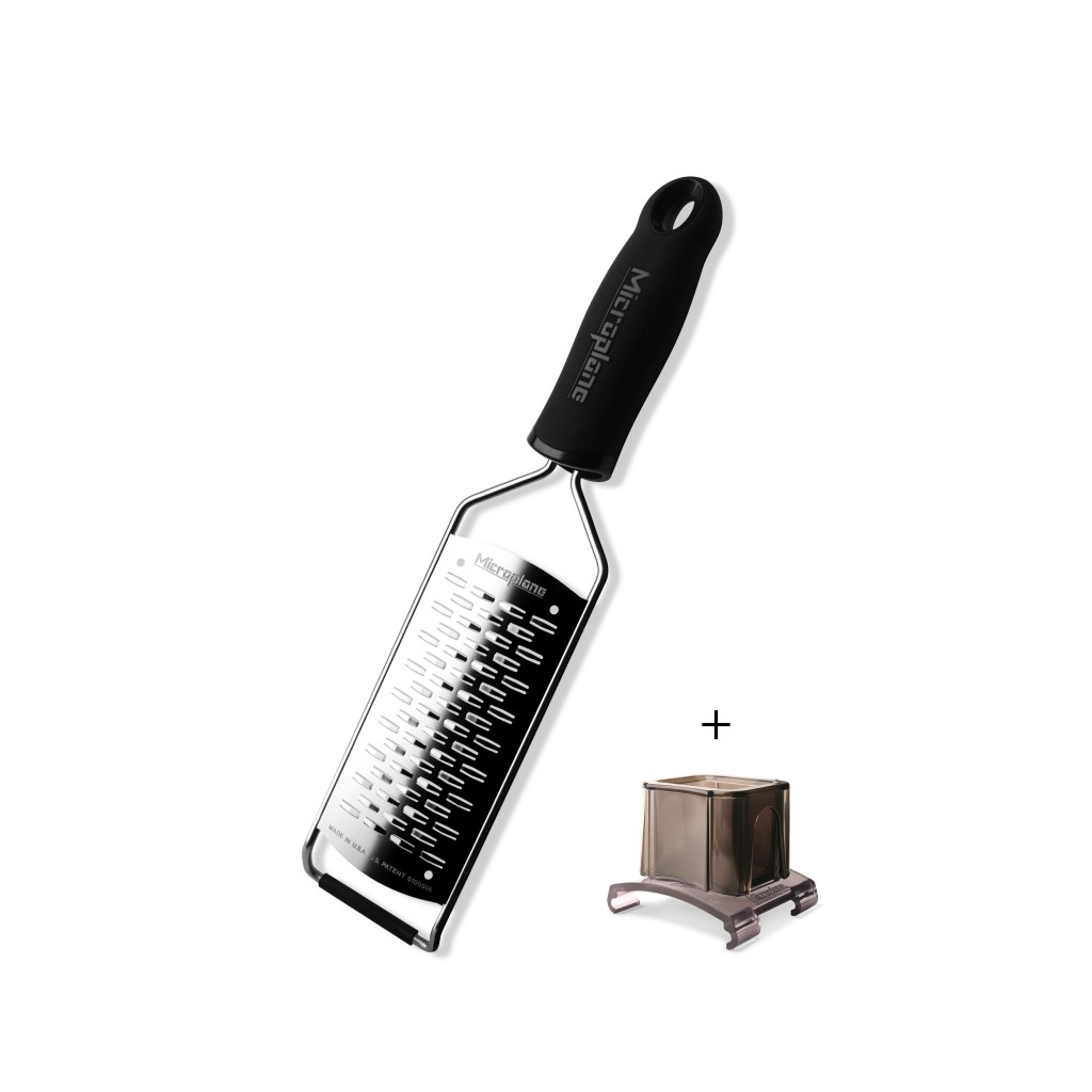 Microplane Gourmet Küchenreiben-Set: mittelgroße Schneide + Fingerschutz