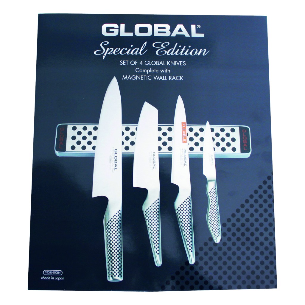Global G-251138/M30 Messerset und Magnetleiste, 5 teilig